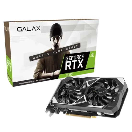 GALAX Graphic Card RTX 3050 6GB DDR6 EX (1-Click OC Feature)