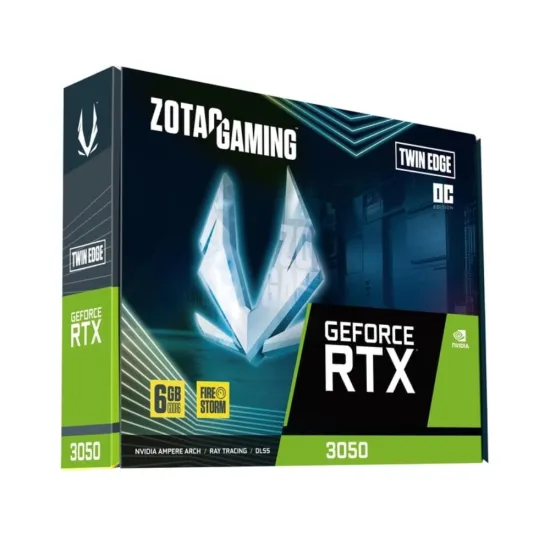 ZOTAC Graphic Card RTX 3050 6GB DDR6 Gaming Twin Edge OC Dual Fan