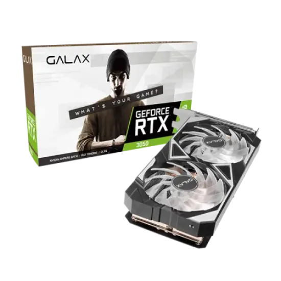 GALAX Graphic Card RTX 3050 8GB DDR6 EX (1-Click OC Feature)