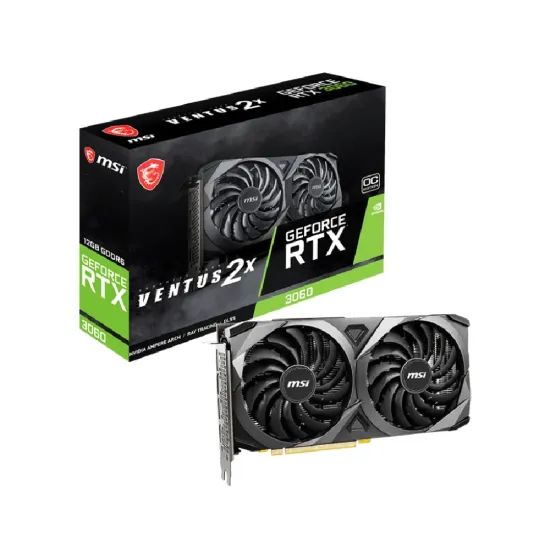 MSI Graphic Card RTX 3060 12GB DDR6 VENTUS 2X 12G OC