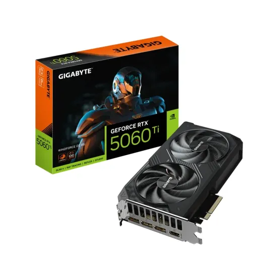 Gigabyte Graphic Card RTX 5060 Ti 8GB DDR7 Windforce OC Dual Fan