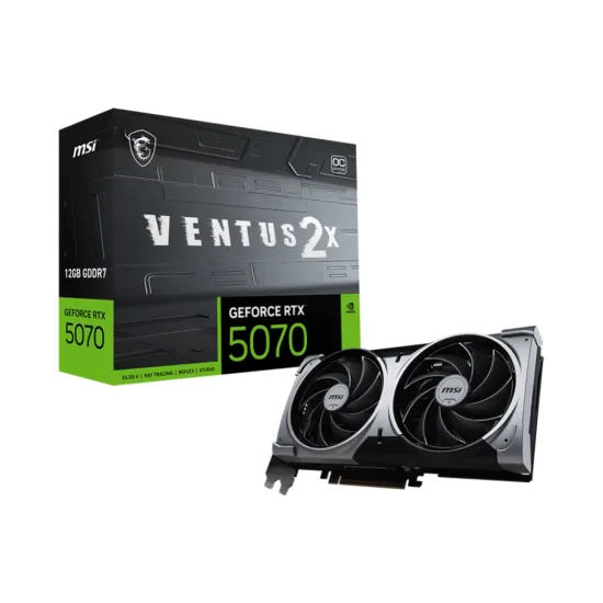 MSI Graphic Card Geforce RTX 5070 12G DDR7 Ventus 2X OC Dual Fan