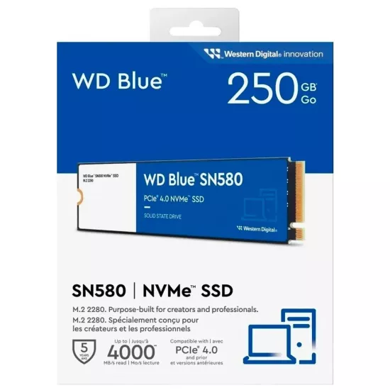 WD Internal SSD NVMe Blue 250GB (SN580)