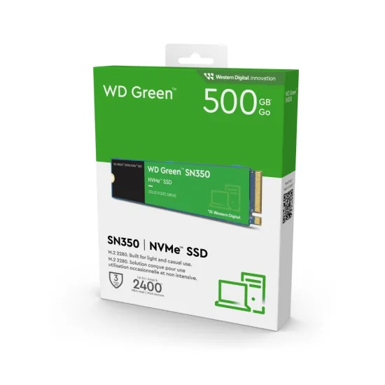 WD Internal SSD 500GB NVMe 2280 Green (SN350)