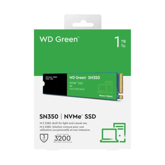 WD Internal SSD 1TB NVMe 2280 Green (SN350)