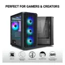 Ant Esports Gaming Cabinet 205 Mini 6F Black
