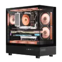 Ant Esports Gaming Cabinet Crystal x6 Black