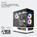 Ant Esports Mid Tower Gaming Cabinet (E-ATX/ATX/M-ATX/M-ITX) Crystal Spectra