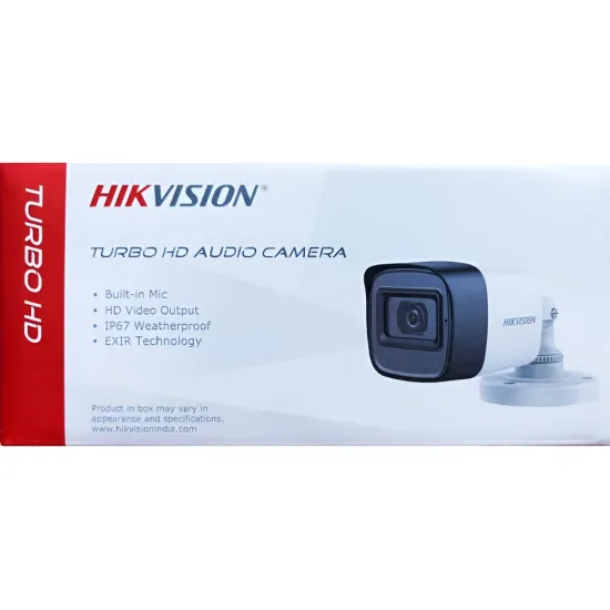 Hikvision 5MP Regular HD Bullet Camera 3.6mm With Audio (DS-2CE16H0T-ITPFS)