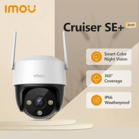 Imou 3MP  WiFi PTZ Camera Night Color With Two Way Talk (8X Zoom) (Cruiser SE+)