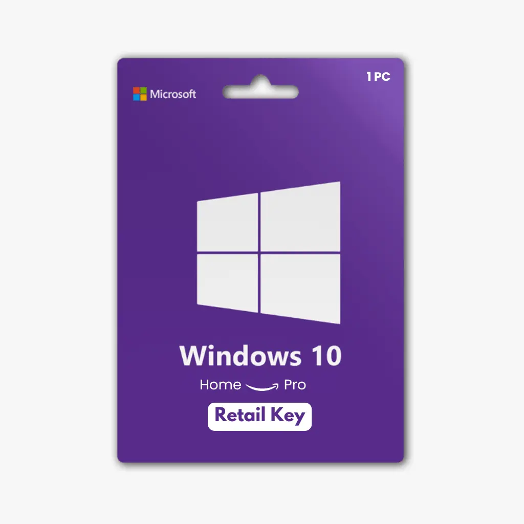 Windows 10 Home to Windows 10 Pro Retail key | Digital License