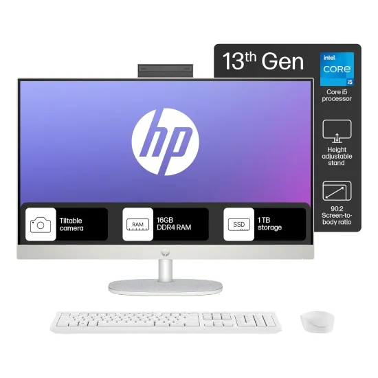 HP All-in-One Desktop Intel I5 13 Gen | 16GB | 1TB SSD | 27 Inch LED | Win 11 (HP AiO 27-cr0407in)