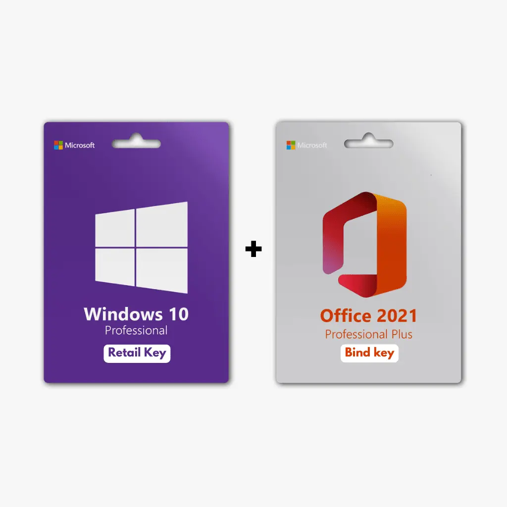Windows 10 Pro Retail Key + Office 2021 Professional Plus: Bind key for Windows