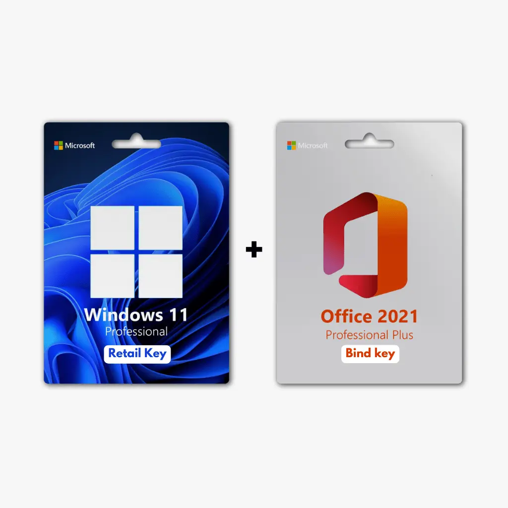 Windows 11 Pro Retail Key + Office 2021 Professional Plus: Bind key for Windows