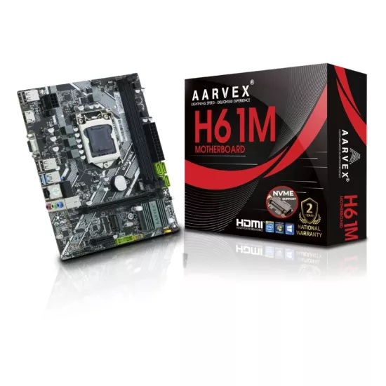 Aarvex H61M DDR3 Motherboard For 2nd | 3rd Gen With NVMe Slot