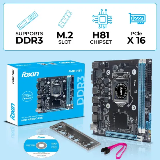 Foxin H81 DDR3 Motherboard For Intel 4th Generation with NVME