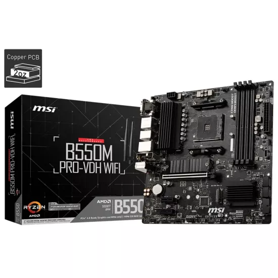 MSI B550M PRO-VDH WIFI DDR4 Motherboard For AMD