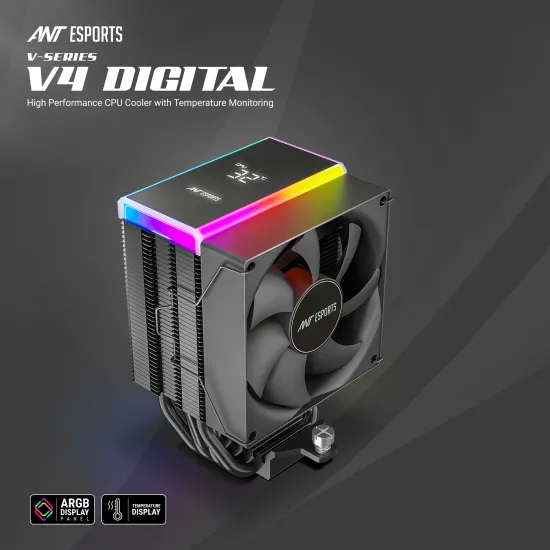 Ant Esports CPU Cooler Air V4 Digital ARGB