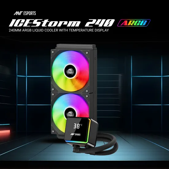 Ant Esports CPU Cooler Liquid ICE Storm 240 ARGB