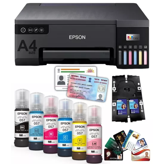 Epson Ink Tank Color Photo Printer A4 L8050 Single Function Print | WIFI  (PVC CARD) 6 Color